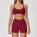 Women Tracksuit Yoga Set 2PCS Gym Workout Clothes for Female Push Up Bra High Waist Leggings Sexy Fitness Sportswear Sports Suit