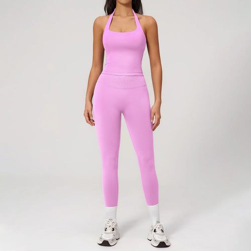 2PCS Yoga Outfit Women Tracksuit Athletic Wear Pilates Fitness Suit Gym Clothes Workout Push Up Clothes Sports Bra Leggings Suit