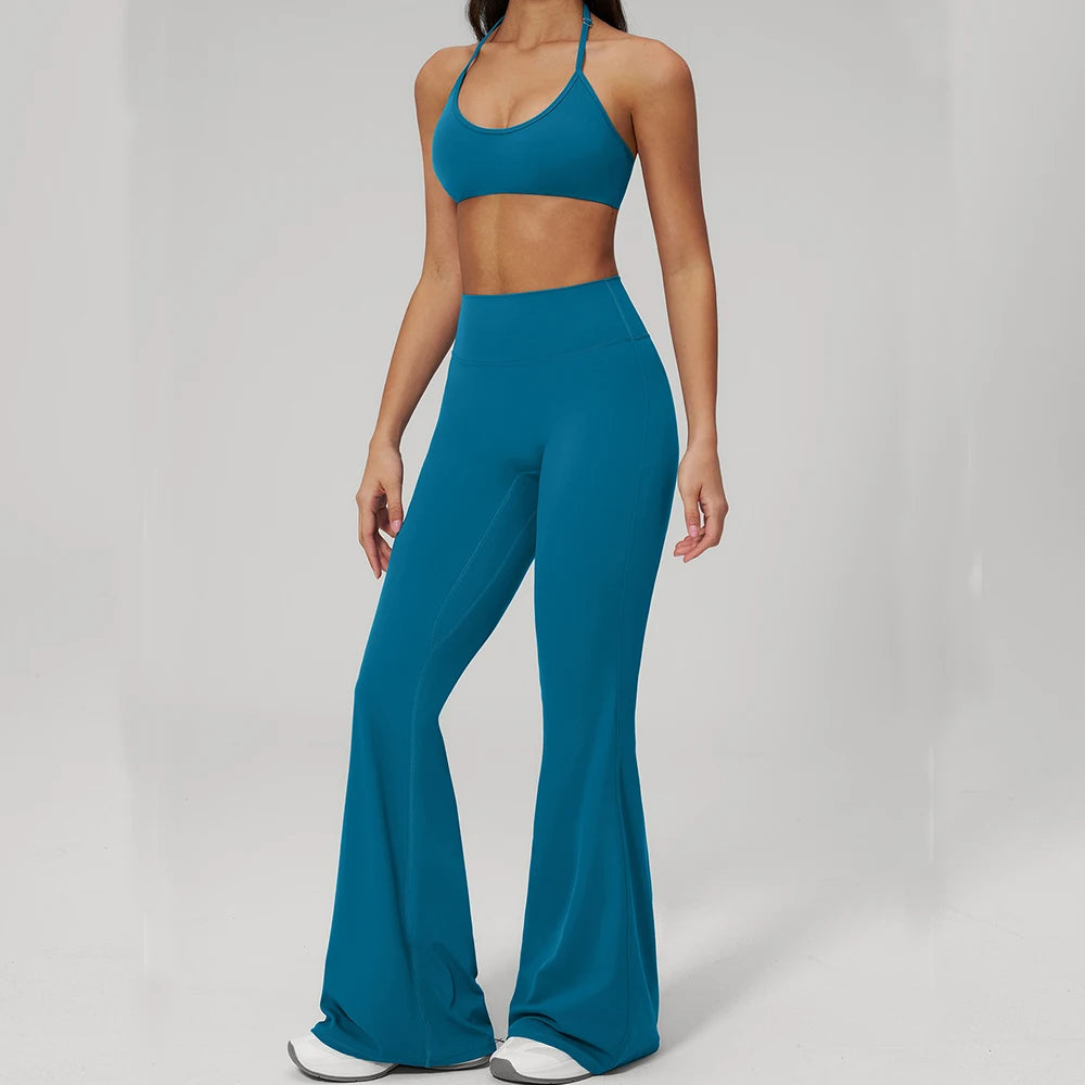 2PCS Yoga Set Women's Tracksuit Athletic Wear Pilates Fitness Suit Gym Workout Outfits Push Up Clothes Sports Bra Leggings Suit
