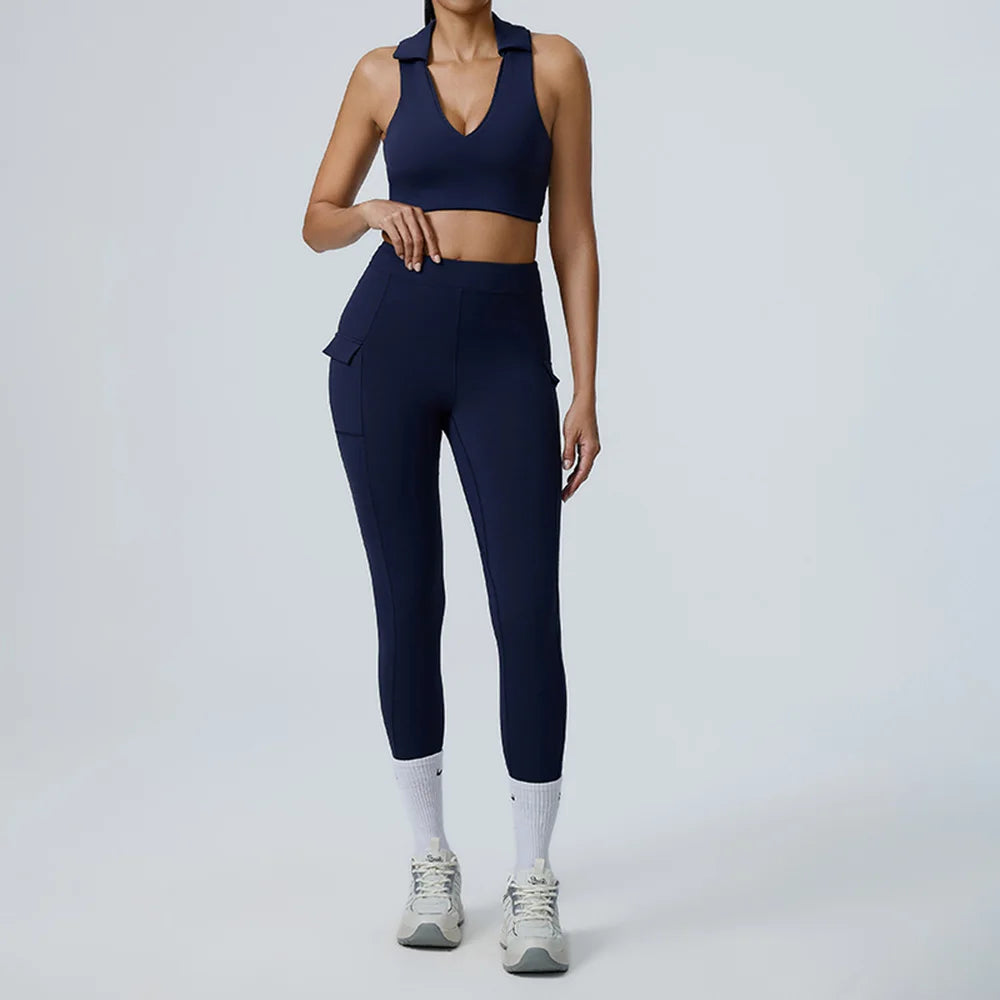 JUREN 2PCS Yoga Set Women Tracksuit Sportswear Gym Workout Clothing Athletic Wear Fitness Bra High Waist Leggings Push Up Suit
