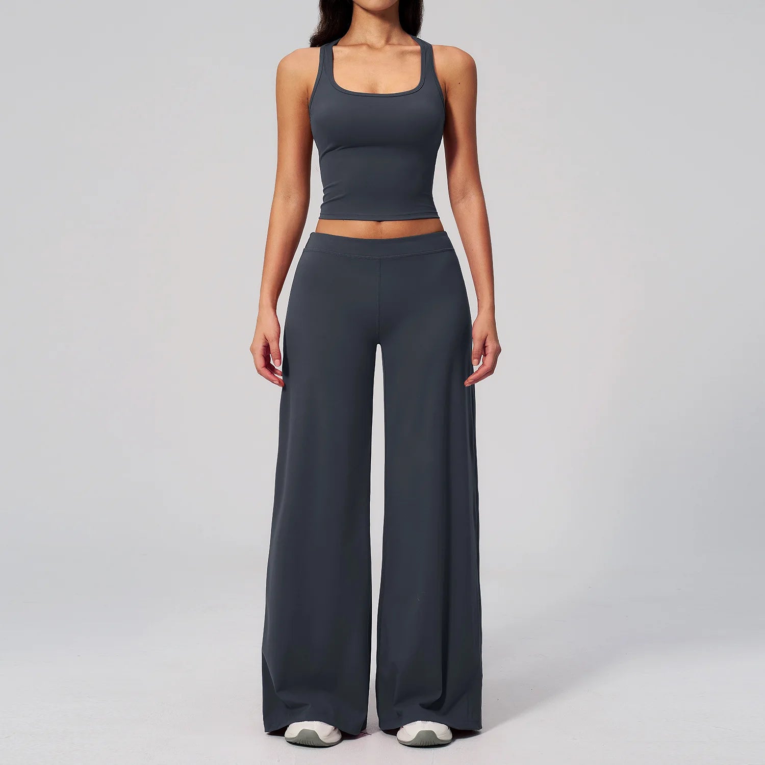 2 Pieces Yoga Set Women's Tracksuit Athletic Wear Fitness Suit Gym Outfits Workout Clothes Push Up Sports Bra Capri Pants Suit