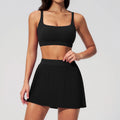 2 Pieces Yoga Set Women Tracksuit Gym Clothes Sports Bra Workout Suits Fitness Outfits Yoga Short Skirt Quick Drying Sportswear