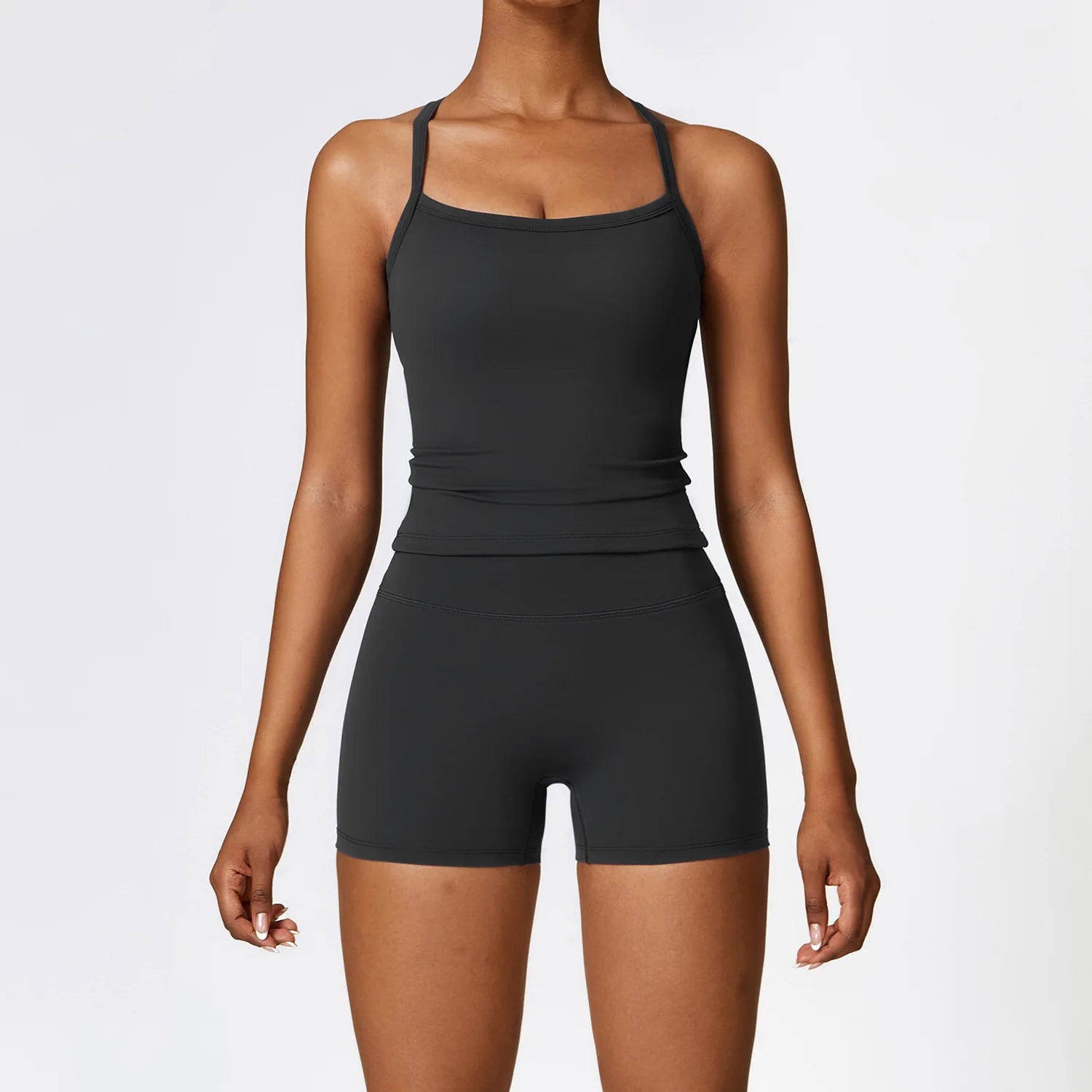 2PCS Yoga Set Women's Tracksuit Workout Outfits Push Up Sportswear Gym Clothing Running High Waist Leggings Fitness Sports Suits