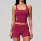 2 Pieces Yoga Set Women's Tracksuit Athletic Wear Fitness Suit Gym Outfits Workout Clothes Push Up Sports Bra Capri Pants Suit
