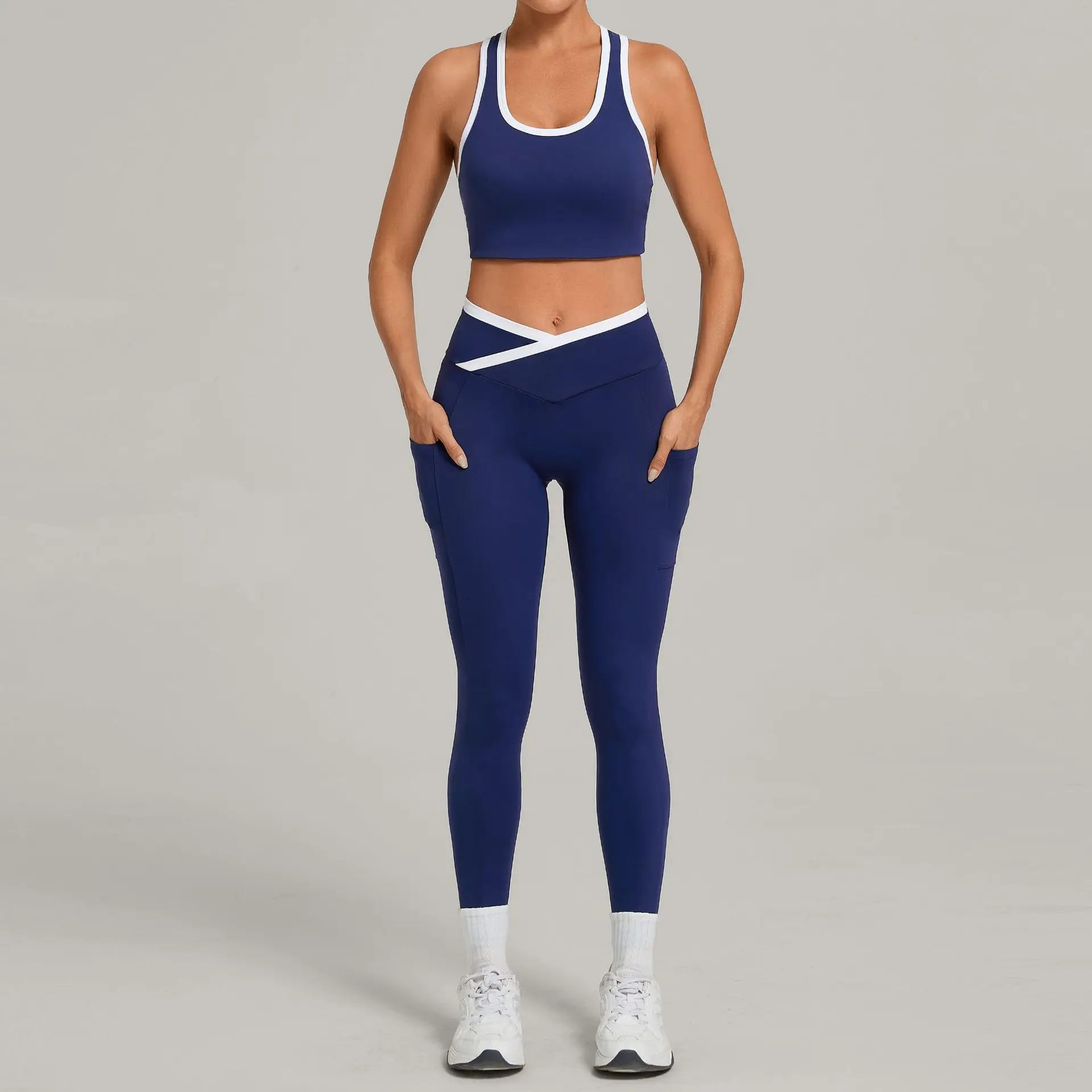 Yoga Set Women Tracksuit Athletic Wear 2 Piece Pilates Fitness Suit Gym Clothes Workout Push Up Clothes Sports Bra Leggings Suit