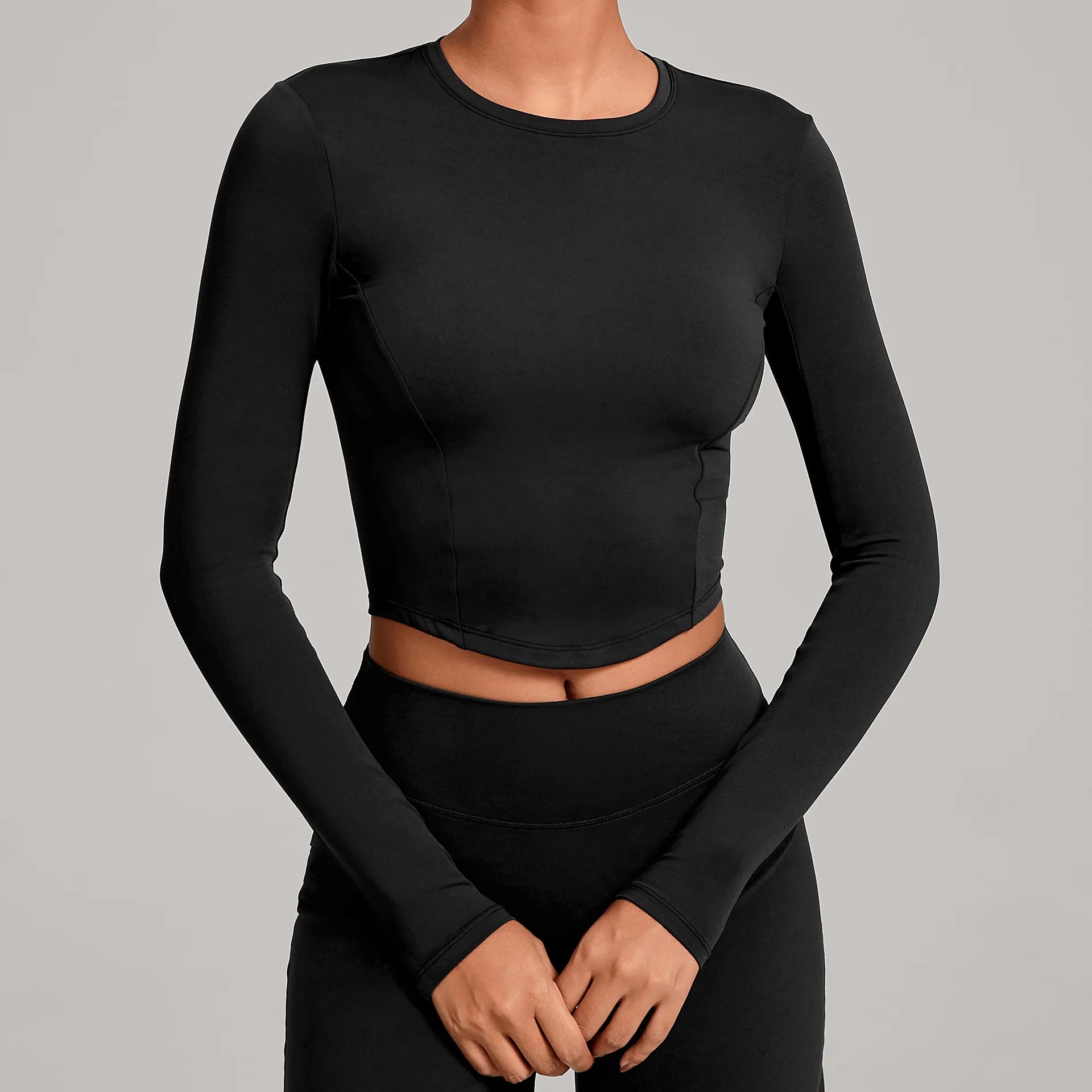 Yoga Long Sleeve Workout Top Gym Women T-shirts Outdoor Top Workout Long Sleeved Dry Fit Breathable High Elastic Sports Tops