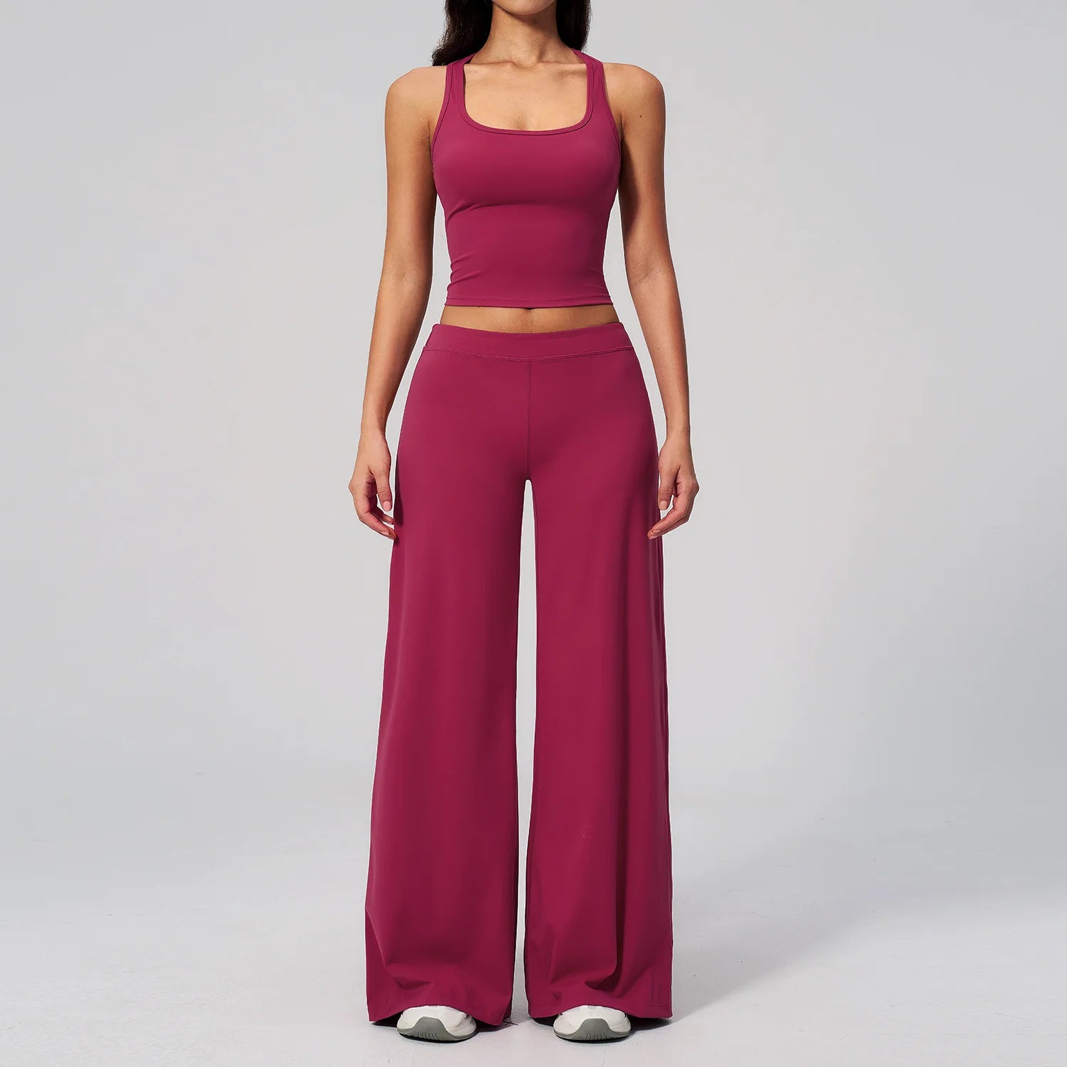 2 Pieces Yoga Set Women's Tracksuit Athletic Wear Fitness Suit Gym Outfits Workout Clothes Push Up Sports Bra Capri Pants Suit