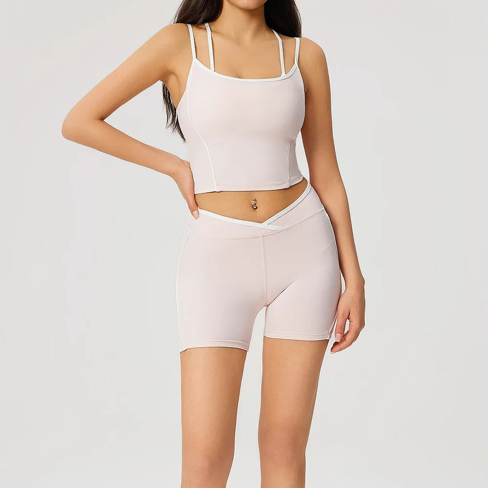 Yoga Clothes Women's Tracksuit 2 Piece Athletic Wear Pilates Fitness Shorts Gym Workout Push Up Clothes Sports Bra Leggings Suit