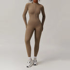 Winter Zipper Workout Jumpsuit Sports Overalls Women Gym Clothing Running Fitness Suit Gym Tracksuit Push Up Sportswear Yoga Set
