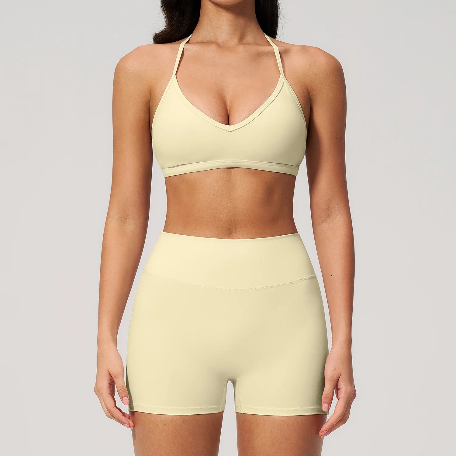 2PCS Yoga Suit Women's Tracksuit Fitness Suit Gym Clothes Sports Bra Impact Shorts Set Workout Set Gym Outfit Workout Sportswear