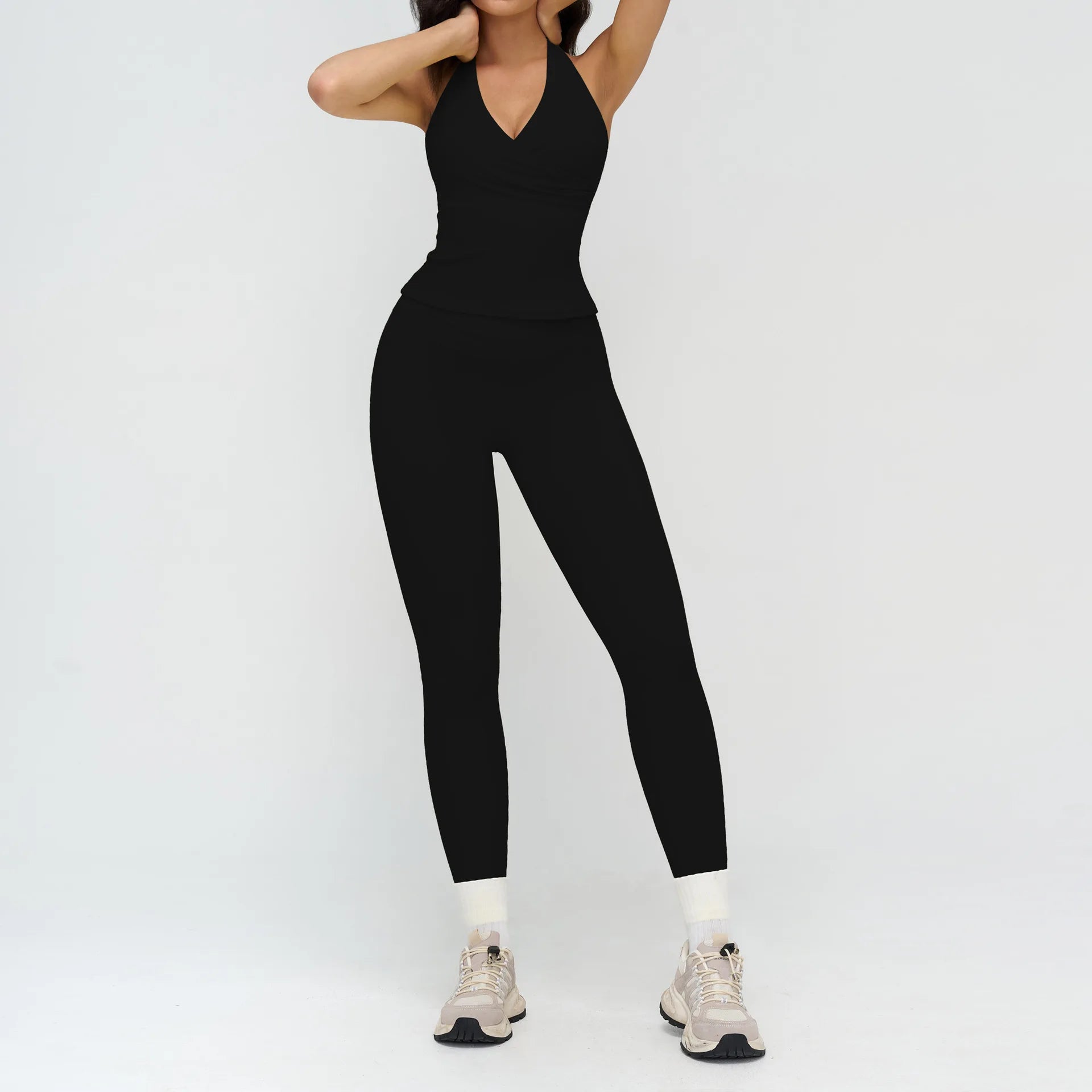 Sportswear 2 Piece Yoga Clothes Women's Tracksuit Athletic Wear Fitness Set Gym Workout Outfits Push Up Sports Bra Leggings Suit
