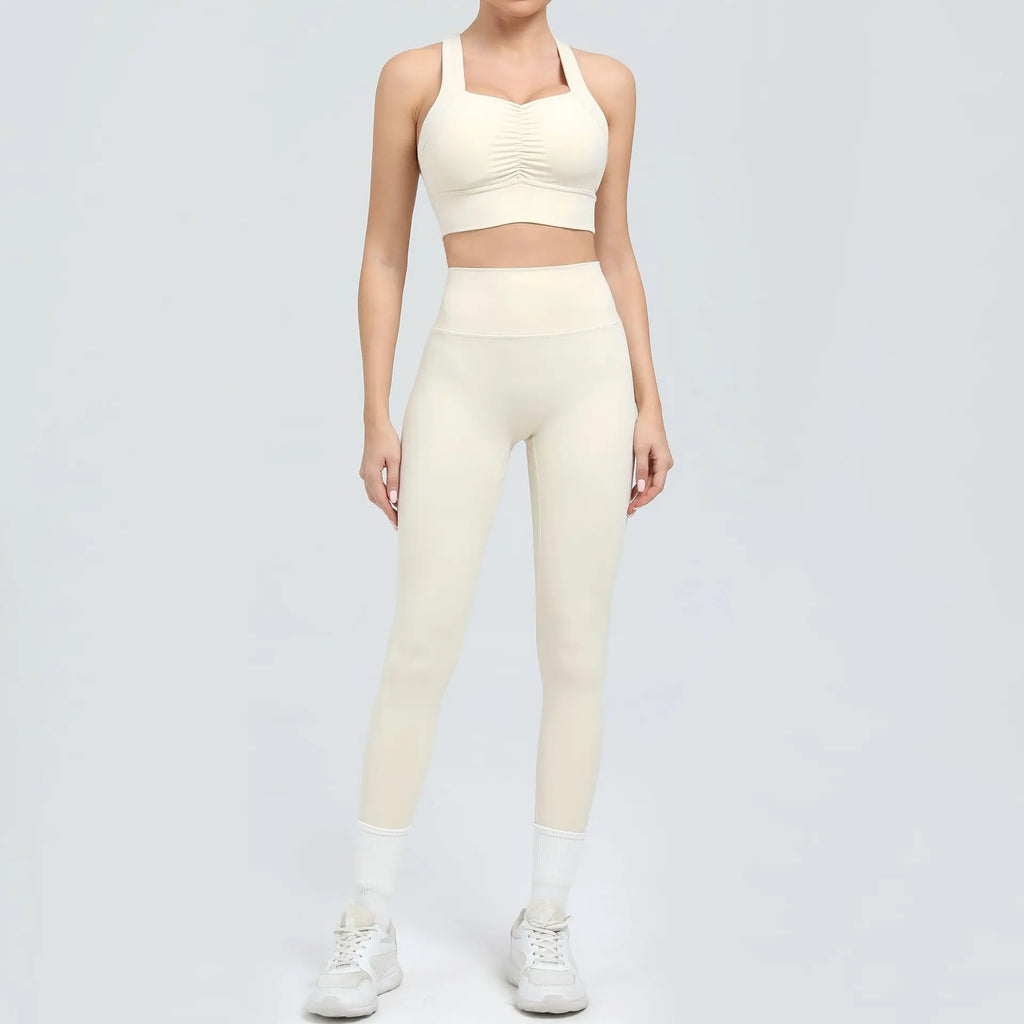 Women's Tracksuit Fitness Suit Yoga Sets Sportswear Workout Outfits Sports Bra High Waist Leggings Gym Clothing Sports Suits