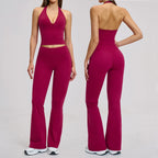 Yoga Set 2PCS Women Tracksuit Sport Suit Gymwear Workout Clothes Gym Crop Top High Waist Legging Fitness Bra Set Sports Suits