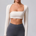 Women Yoga Shirts Crop Top Sexy Long Sleeves Shirts for Women Yoga Sports Running Fitness Gym Clothes Push Up Workout Tops