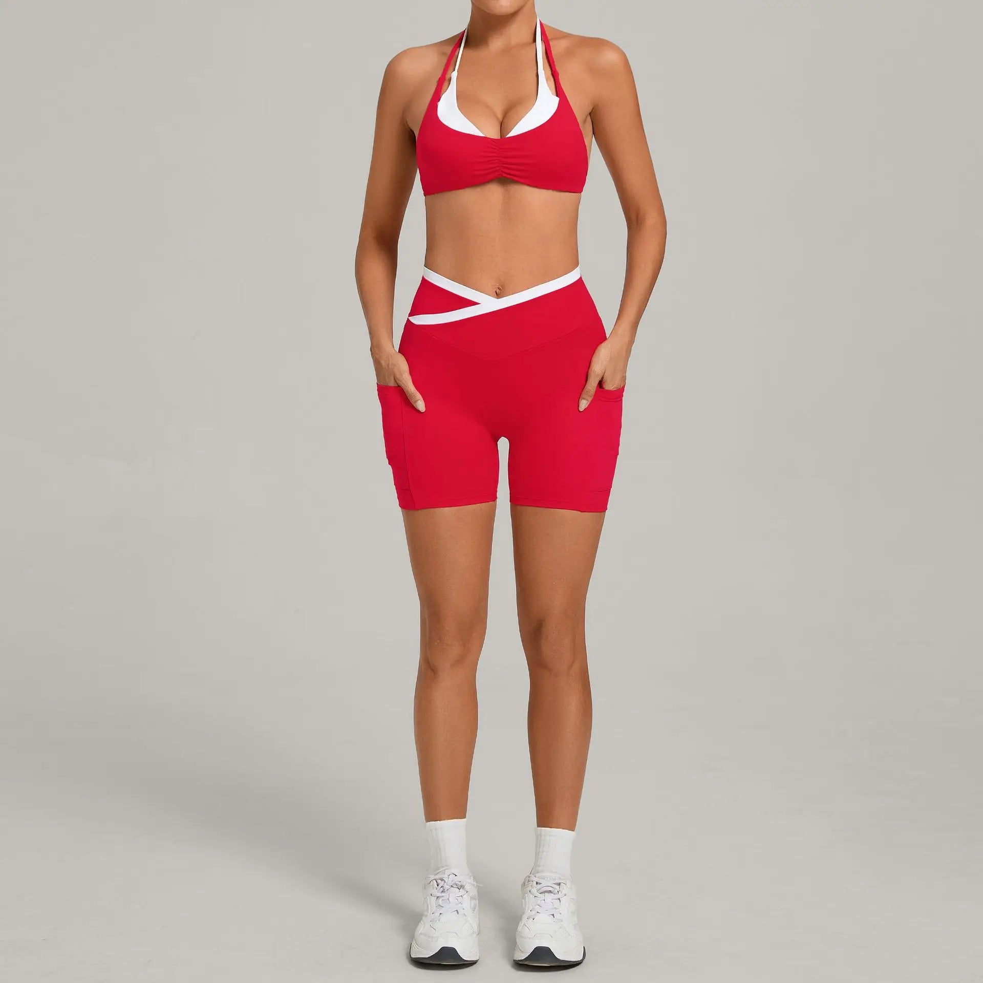 2 Pieces Yoga Set Women's Tracksuit Fitness Outfits Sexy Sport Bra High Waist Sports Shorts Gym Clothes Workout Suit Sporstwear