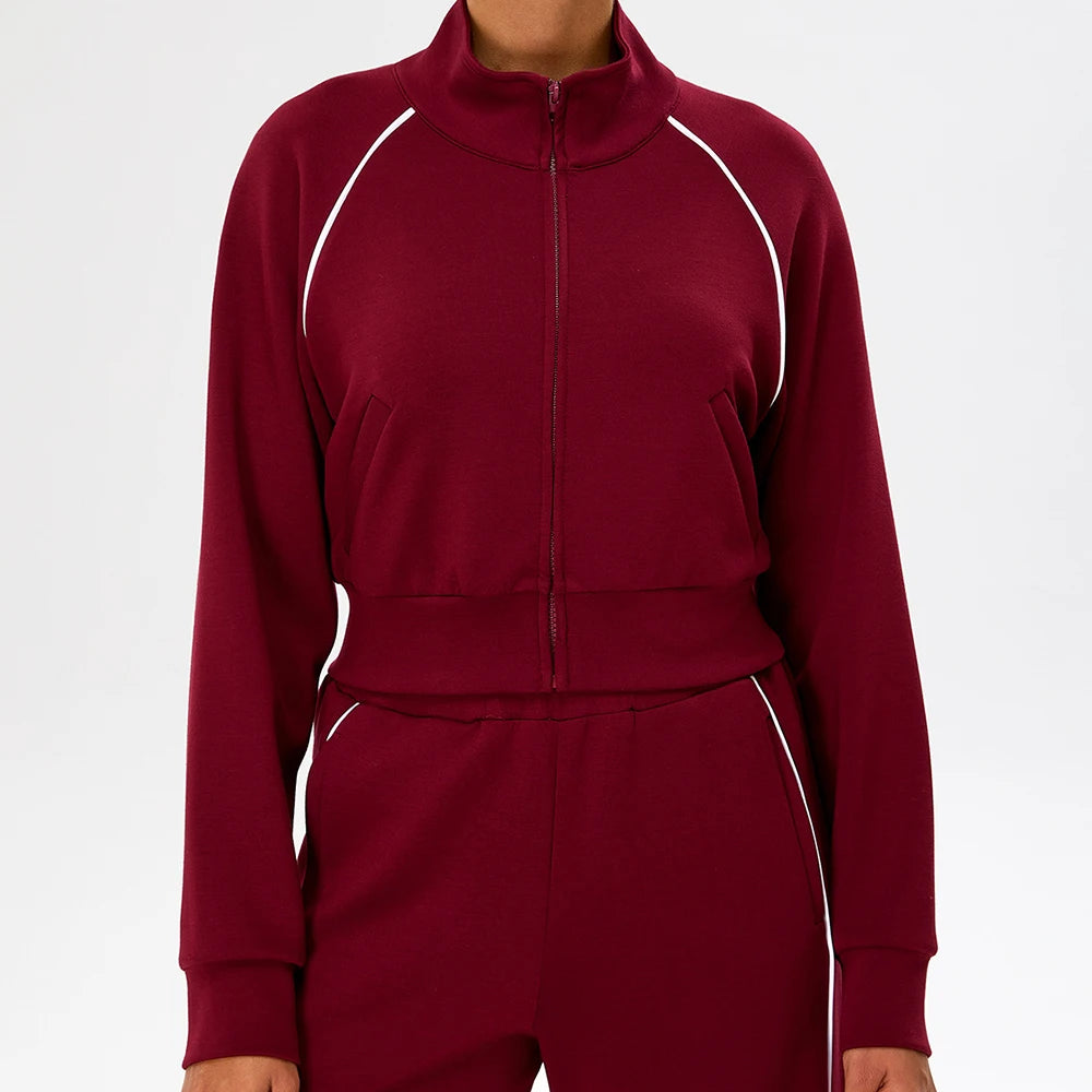 Women's Yoga Long Sleeve Sports Jacket Zip Fitness Yoga Shirt Slim Fit Gym Top Activewear Running Coats Workout Cycling Clothes