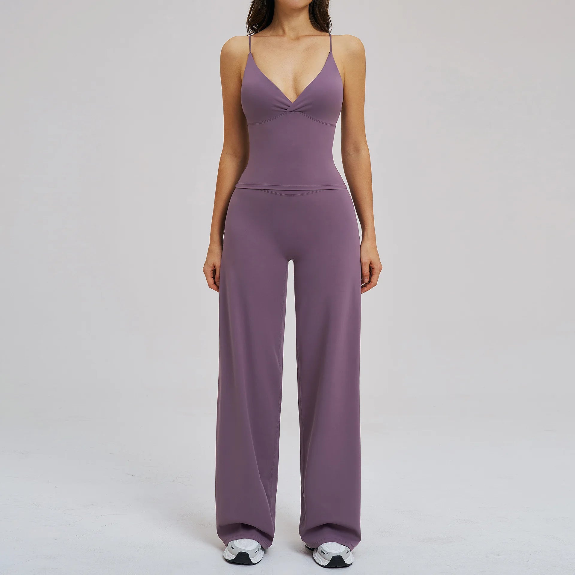 Yoga Set 2 Pieces Women Tracksuit Workout Outfits Fitness Sportswear Gym Clothes High Waist Leggings Sports Bra Athletic Wear