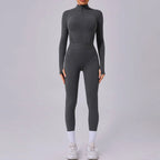 Women Tracksuit Yoga Set One-piece Suit Female Rompers Quick Dry Yoga Clothing Workout Bodysuits Sports Jumpsuit Long Sleeved
