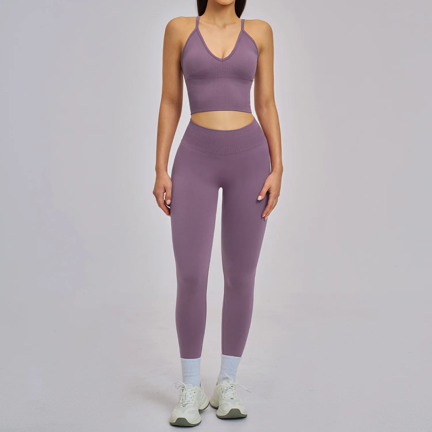 2pcs Seamless Yoga Suit Women Tracksuit Sports Bra High Waist Leggings Shorts Outfit Gym Set Fitness Workout Clothes Sportswear