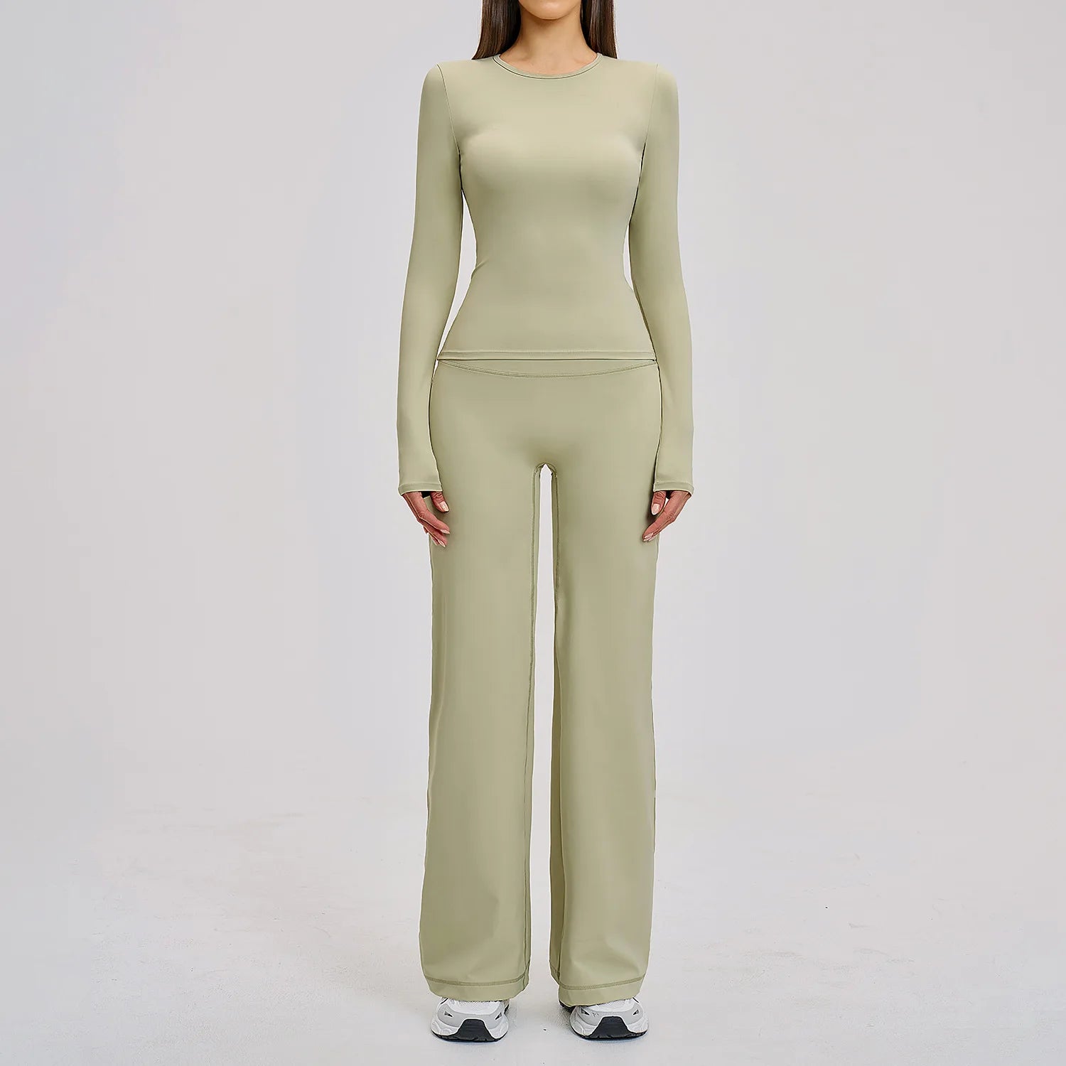 Yoga Suit Women 2PCS Sports Set Quick-Drying Gym Outfits Women Tracksuit Running Workout Long Sleeve Sports Shirt Yoga Clothing