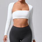 Women Yoga Shirts Crop Top Sexy Long Sleeves Shirts for Women Yoga Sports Running Fitness Gym Clothes Push Up Workout Tops