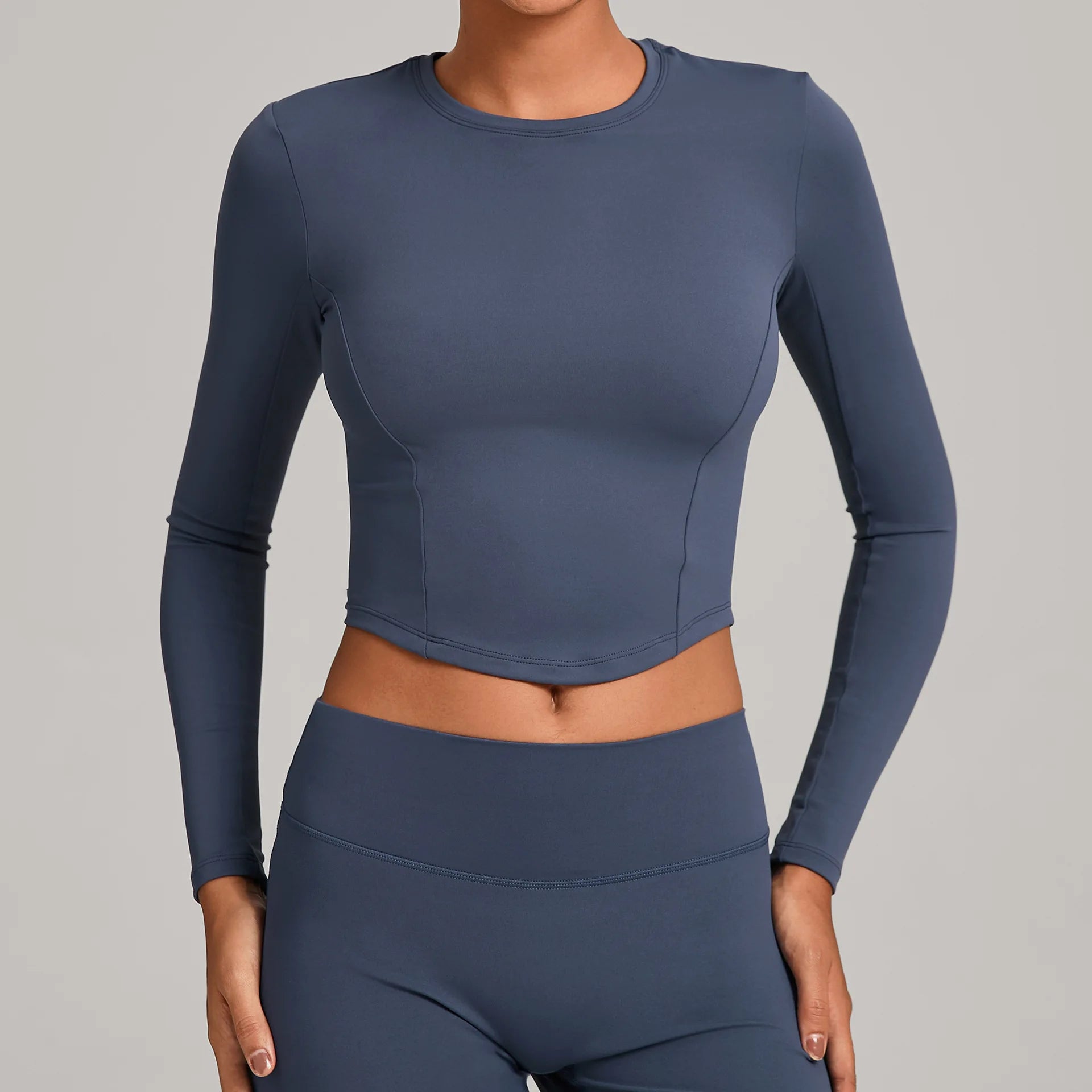 Yoga Long Sleeve Workout Top Gym Women T-shirts Outdoor Top Workout Long Sleeved Dry Fit Breathable High Elastic Sports Tops