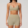 2PCS Yoga Suit Women's Tracksuit Fitness Suit Gym Clothes Sports Bra Impact Shorts Set Workout Set Gym Outfit Workout Sportswear