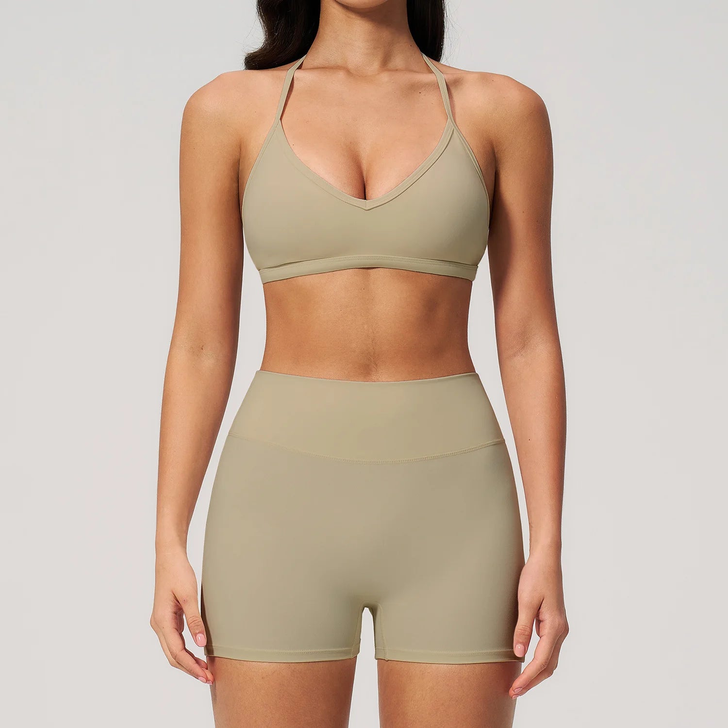 2PCS Yoga Suit Women's Tracksuit Fitness Suit Gym Clothes Sports Bra Impact Shorts Set Workout Set Gym Outfit Workout Sportswear