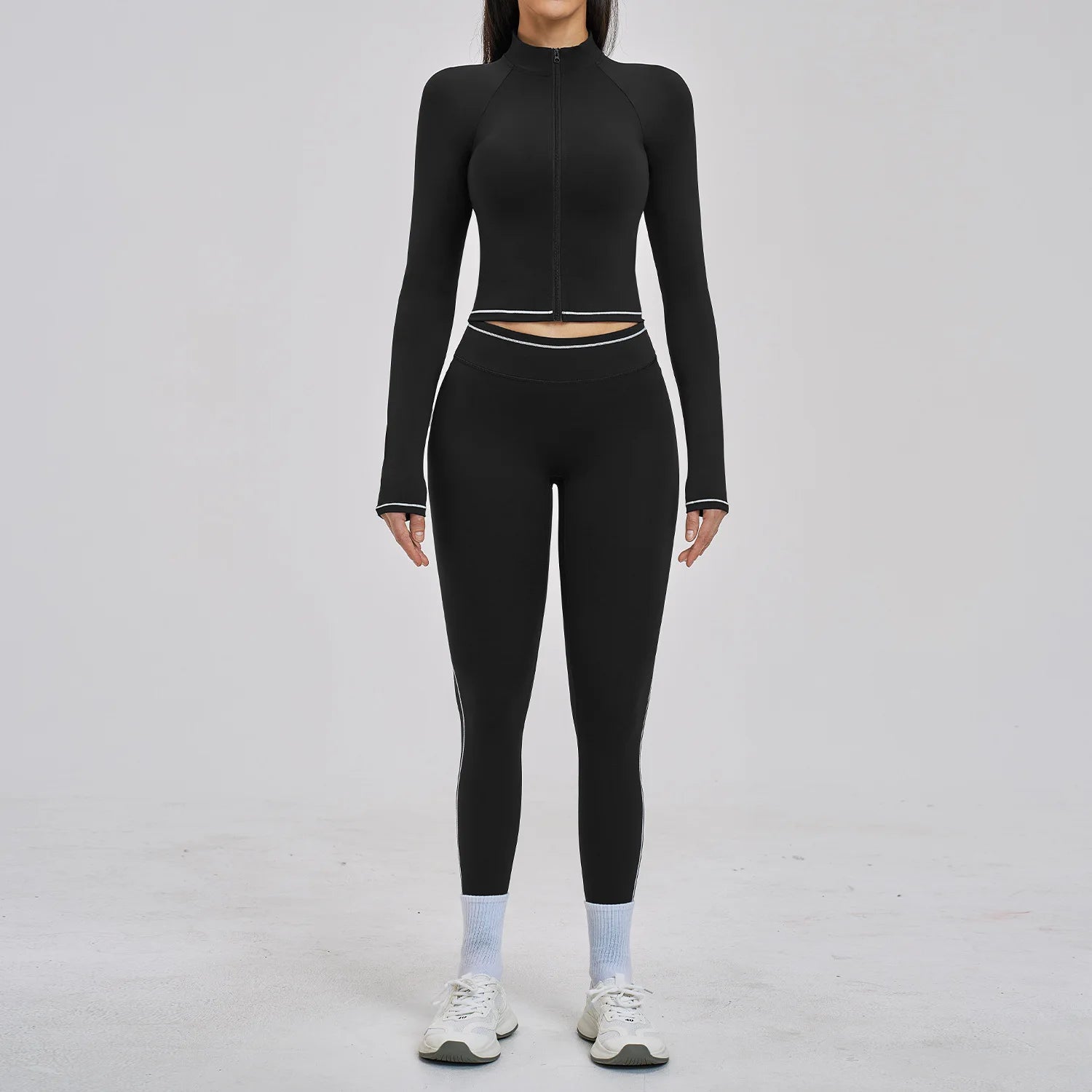 2PCS Yoga Suit for Women Tracksuit Fitness Outfits Gym Clothes Sports Bra Shorts Shorts Workout Sets Gym Long Sleeves Sportswear