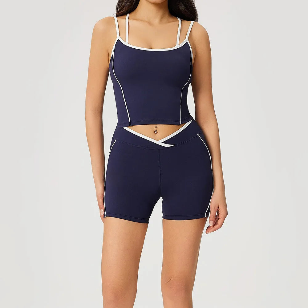 Yoga Clothes Women's Tracksuit 2 Piece Athletic Wear Pilates Fitness Shorts Gym Workout Push Up Clothes Sports Bra Leggings Suit