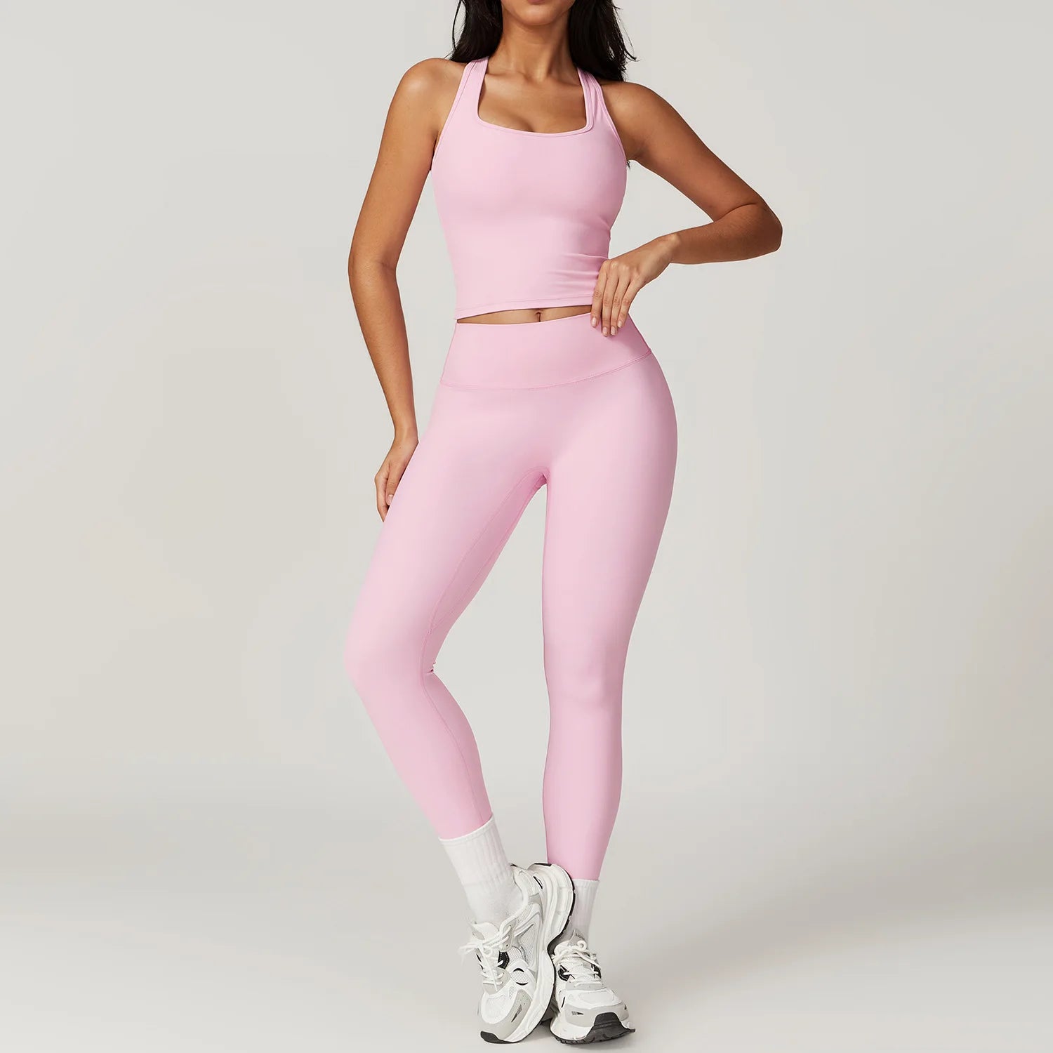 Yoga Set 2PCS Sports Suit Gym Leggings Women Clothes Fitness Tracksuit Workout Short Sleeve Female Yoga Short Skirt Sportswear