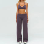 2/3PCS Women Tracksuit Yoga Set Sportswear Workout Clothes Athletic Wear Gym Outfit Fitness Bra Crop Top Long Sleeve Sports Suit