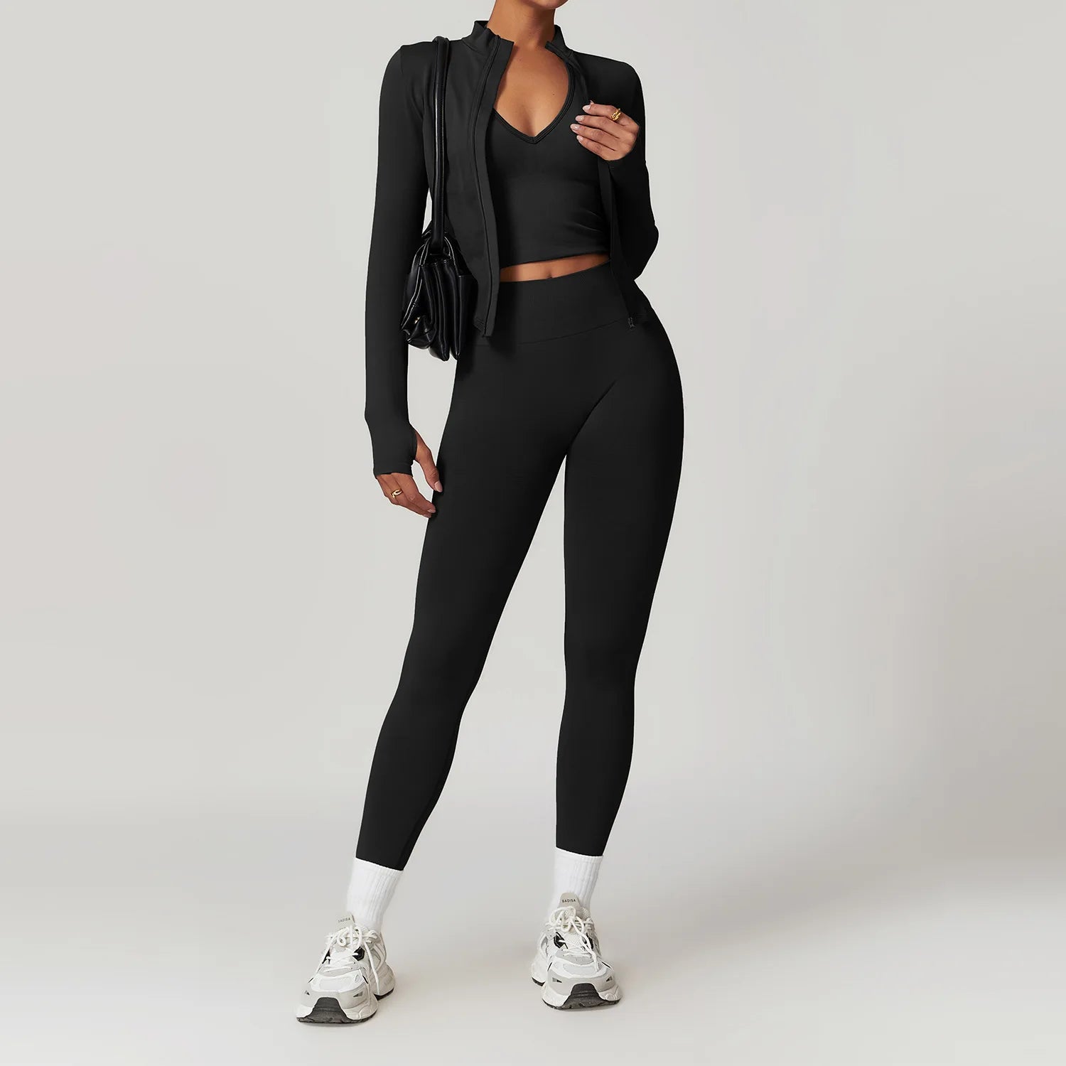 2/3/4PCS Yoga Set Seamless Gym Clothes Sportswear Yoga Suits For Women Fitness Long Sleeved Tracksuits Sports Bra Gym Leggings
