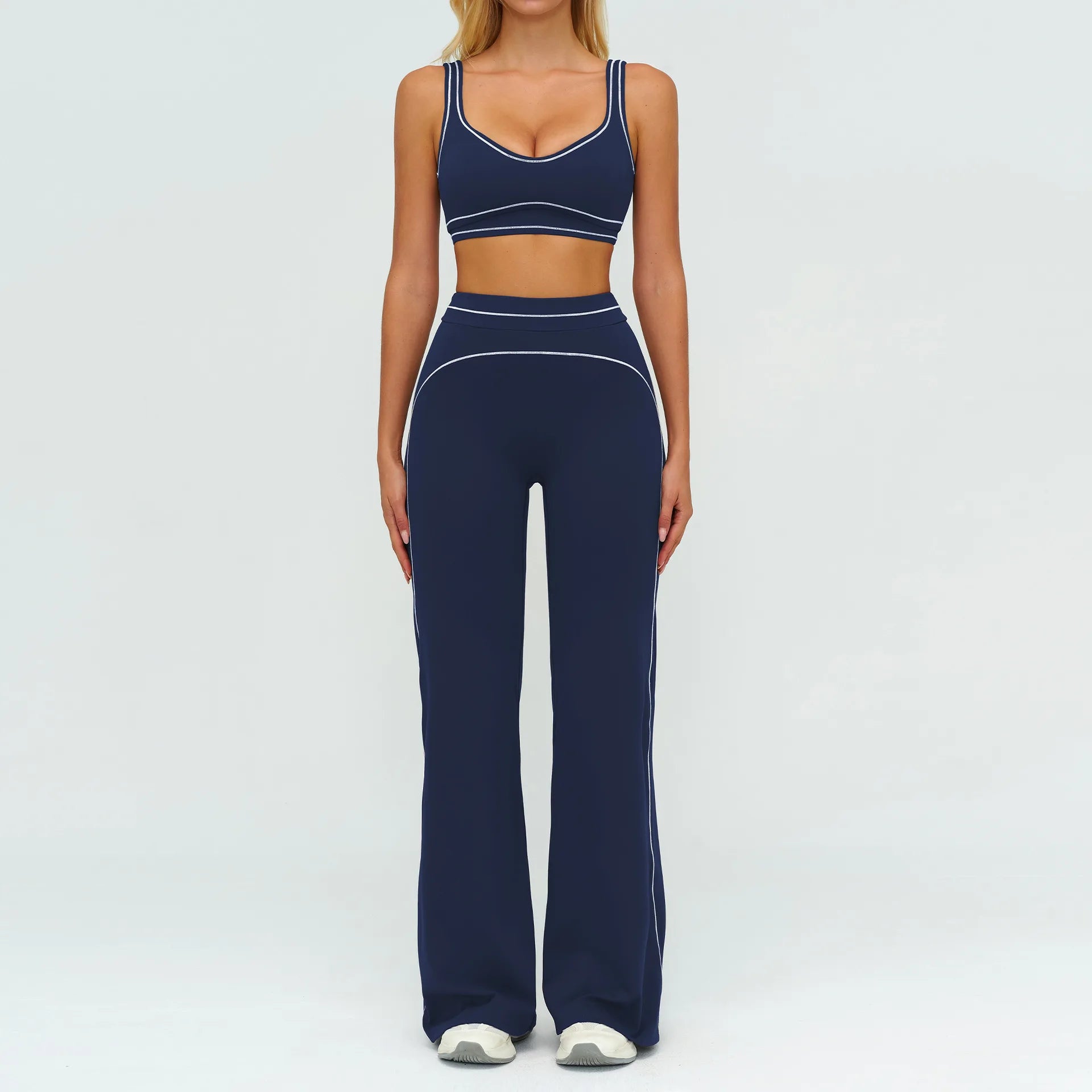 Women's Tracksuit Yoga Set 2PCS Sport Suit Gym Wear Workout Clothes Gym Outfits High Waist Legging Fitness Bra Set Sports Suits