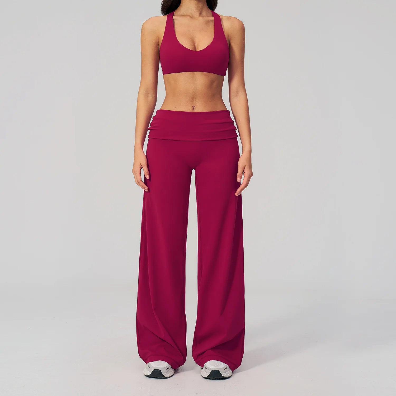 2PCS Yoga Suit Women Tracksuit Sports Set Gym Set Running Workout Clothes Short Sleeves Sports Bra Athletic Wear Yoga Clothing