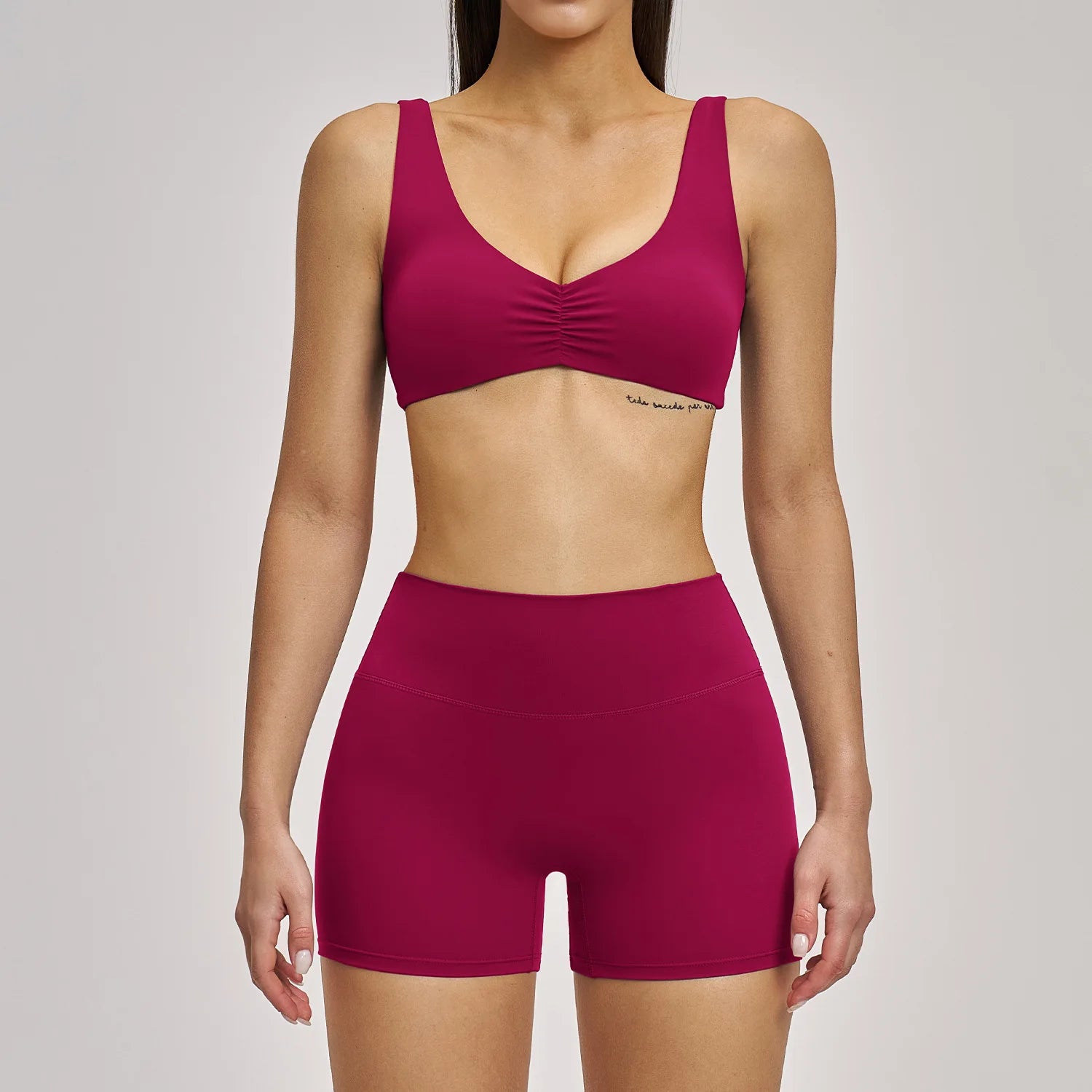 2PCS Yoga Set Sports Outfits Women Quick-Drying Gym Set Women Tracksuit Running Workout Long Sleeve Sports Shirt Yoga Clothing