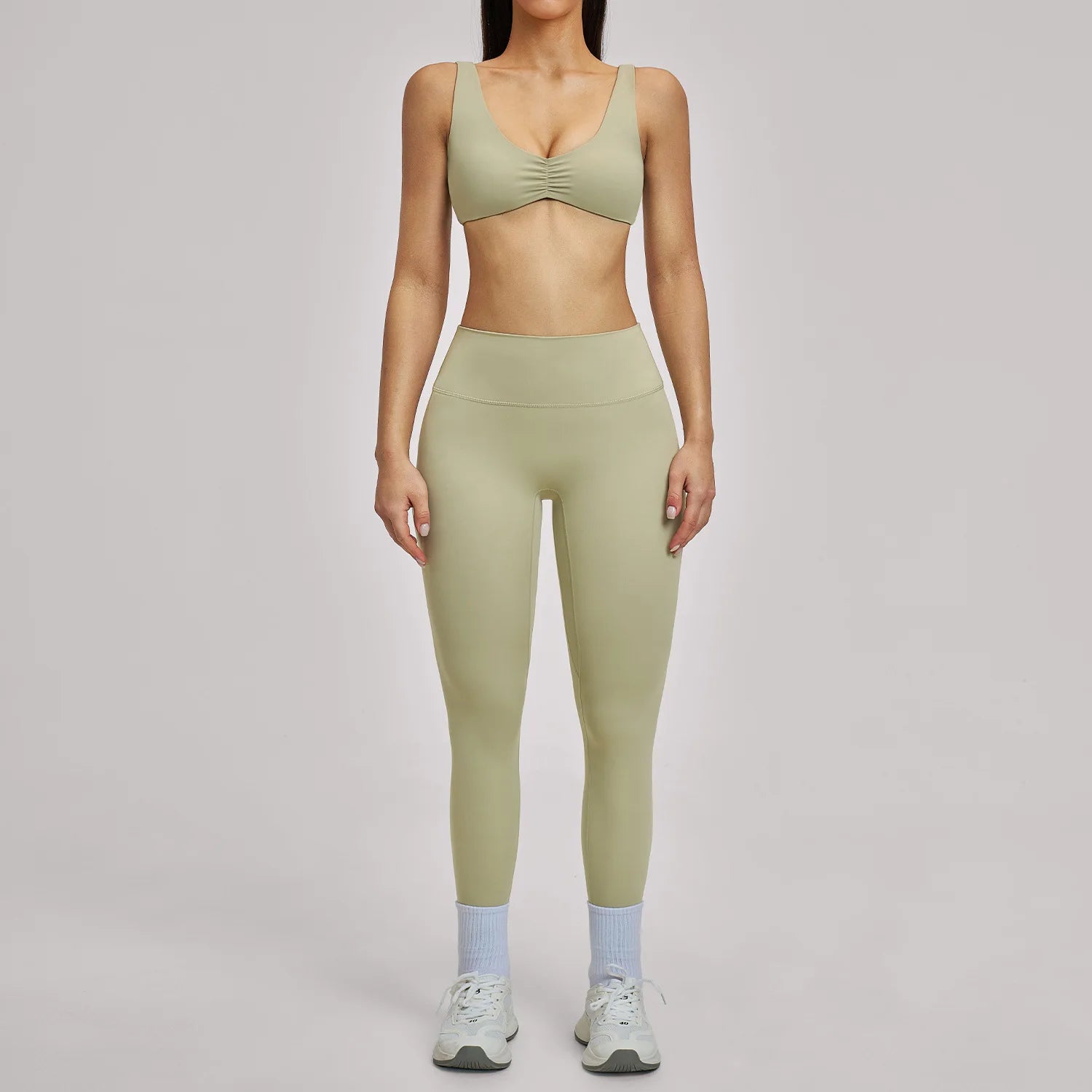 2PCS Yoga Set Sports Outfits Women Quick-Drying Gym Set Women Tracksuit Running Workout Long Sleeve Sports Shirt Yoga Clothing