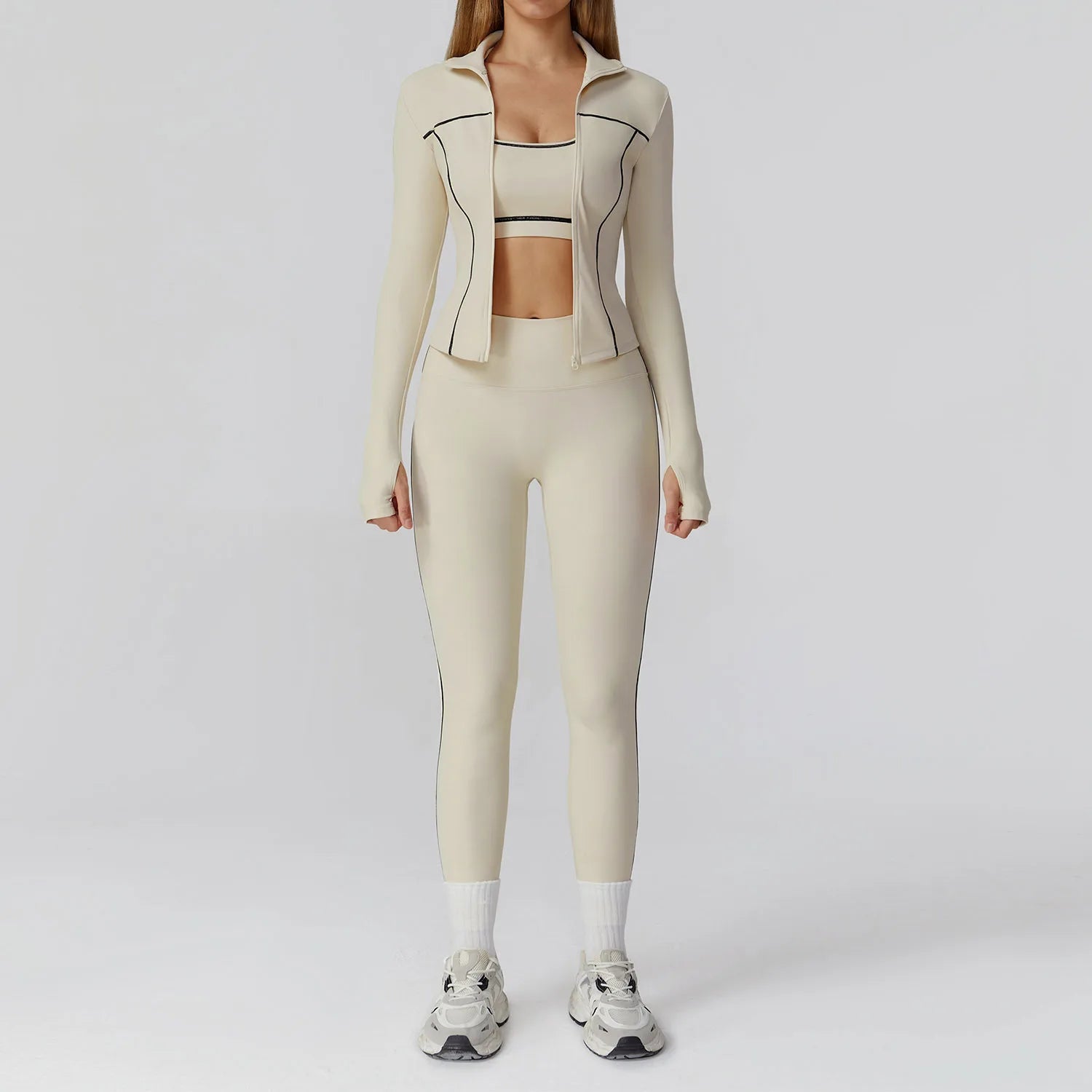Women Clothes Sports Outfits Yoga Set 2/3PCS Fitness Tracksuit Gym Legging Workout Long Sleeved Female Bra Yoga Suit Sportswear
