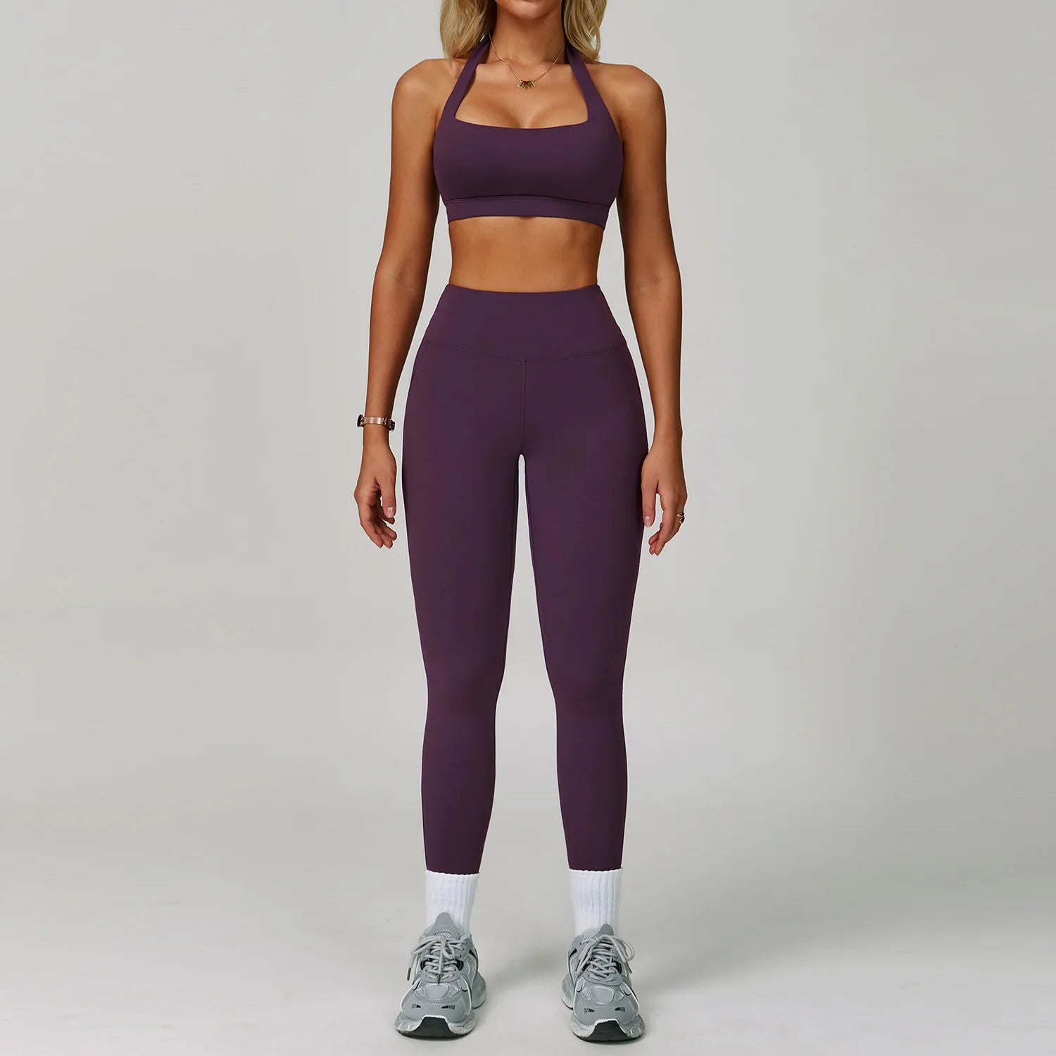 Women's Tracksuit 2 Piece Set Fitness Clothes Yoga Sets Sportswear Workout Bra High Waist Leggings Set Gym Clothing Sports Suits