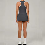 Yoga Set 2PCS Women Tracksuit Sexy Sport Bra High Waist Yoga Short Skirt Gym Clothes Fitness Sleeveless Workout Suit Sporstwear