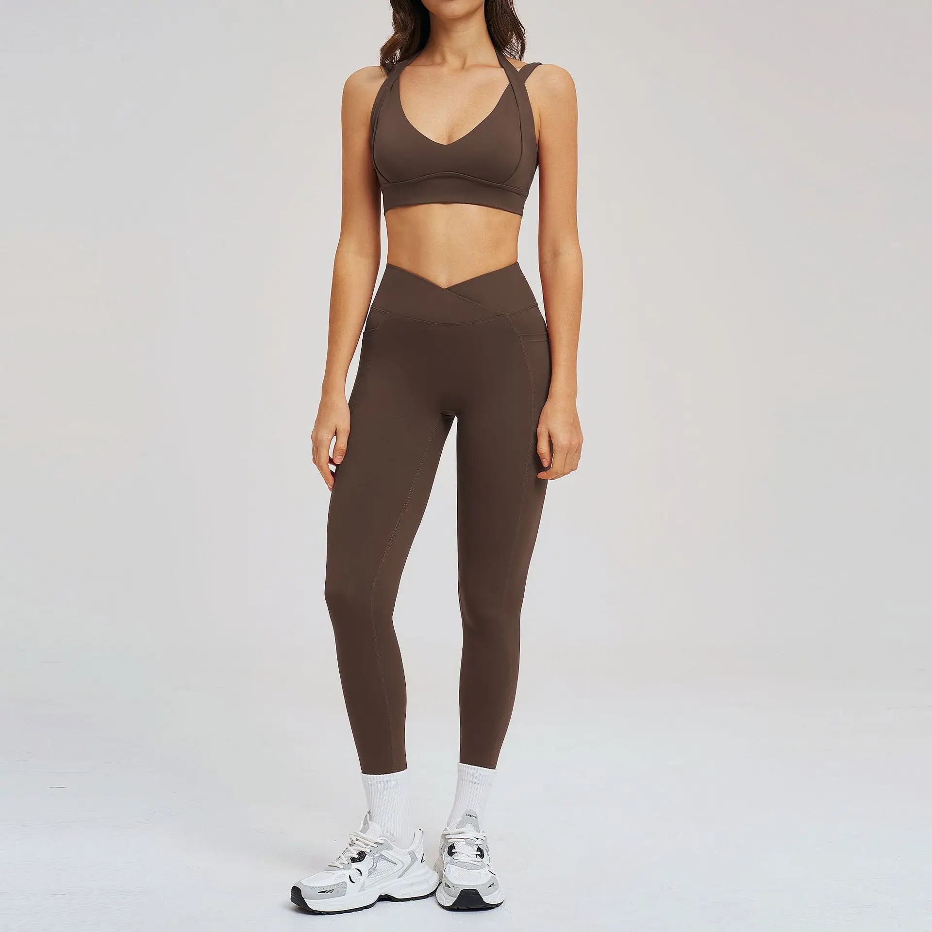 Yoga Clothes 2 Piece Women's Tracksuit Athletic Wear Fitness Suit Gym Outfits Workout Push Up Clothes Sports Bra Leggings Suit