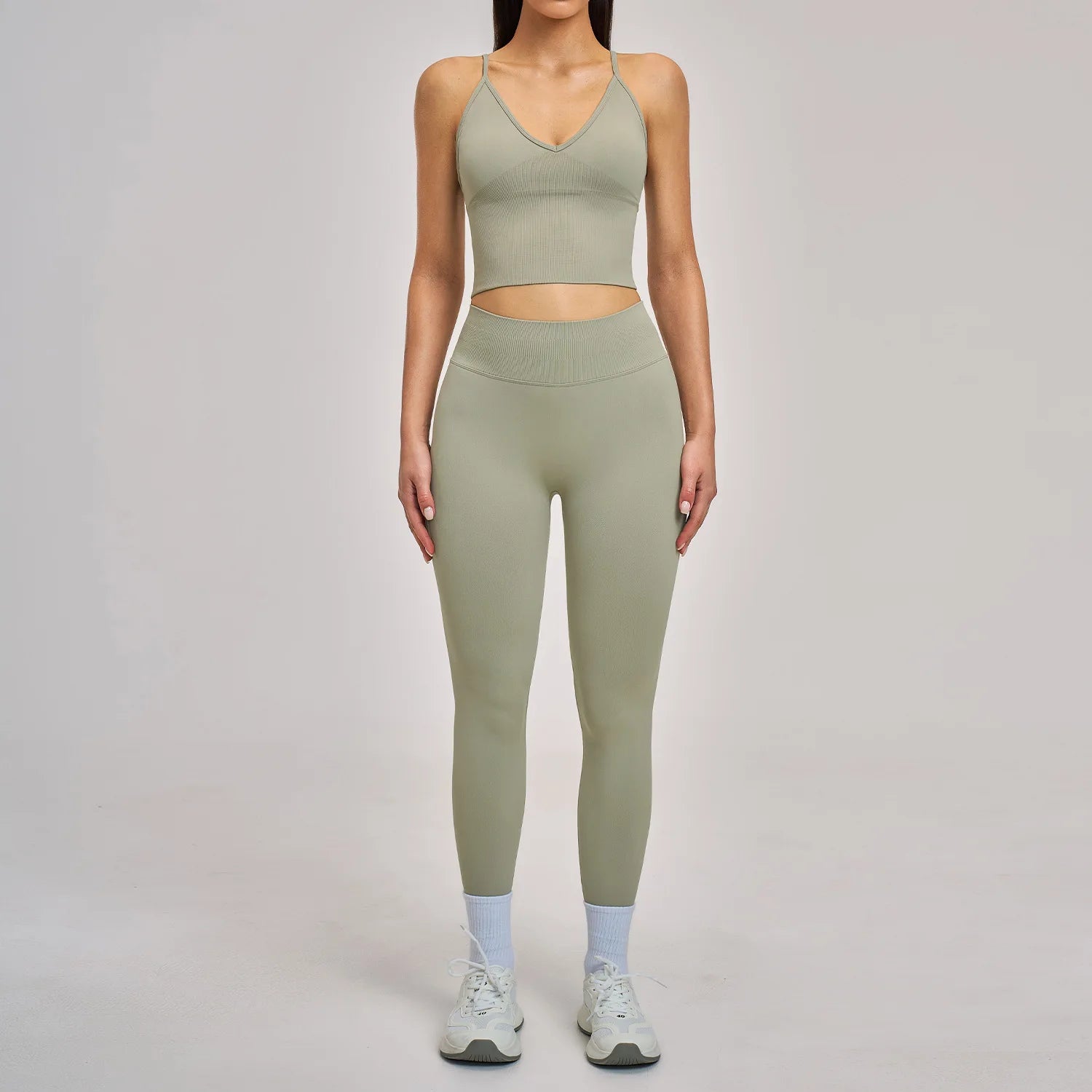 2pcs Seamless Yoga Suit Women Tracksuit Sports Bra High Waist Leggings Shorts Outfit Gym Set Fitness Workout Clothes Sportswear