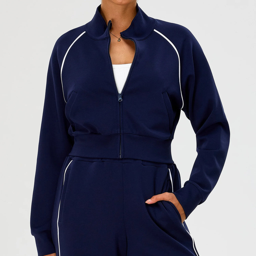 Women's Yoga Long Sleeve Sports Jacket Zip Fitness Yoga Shirt Slim Fit Gym Top Activewear Running Coats Workout Cycling Clothes