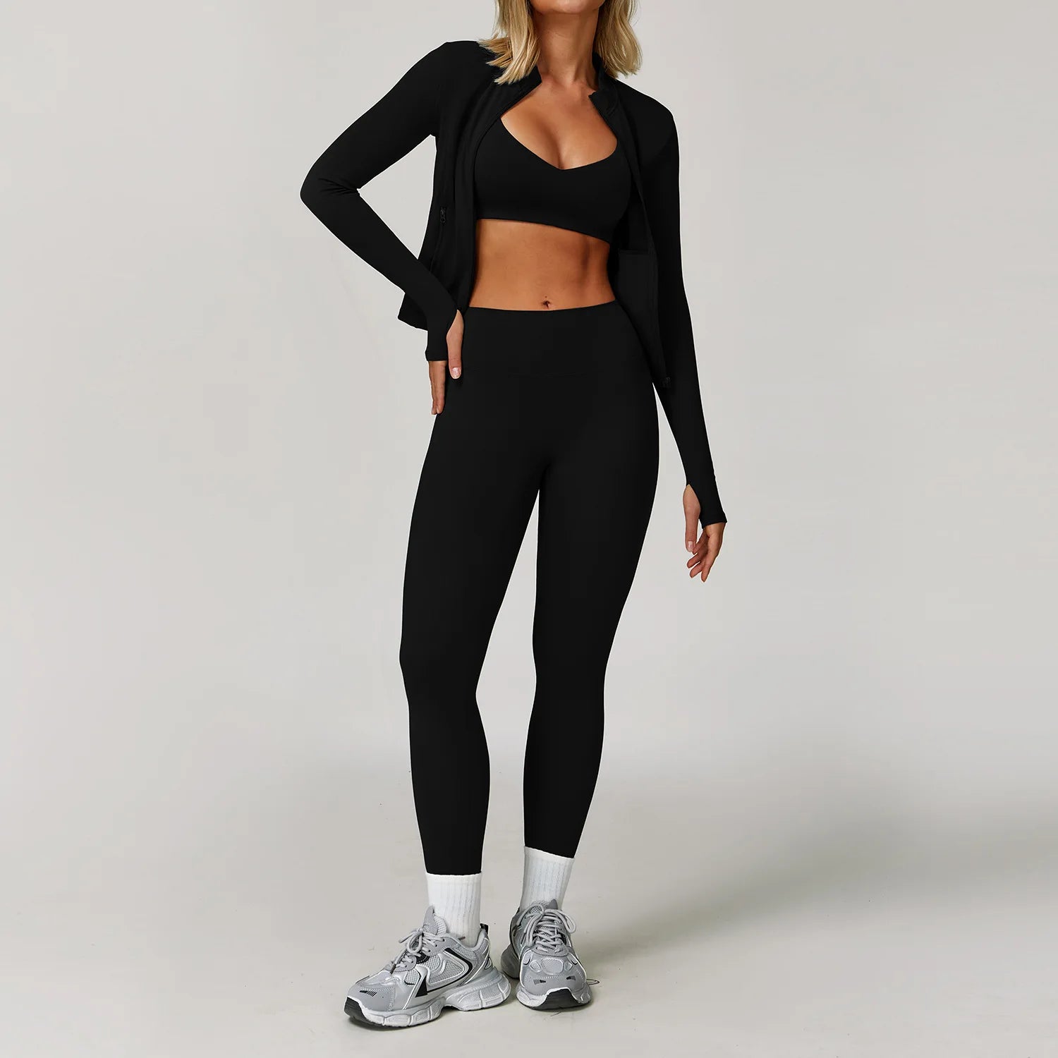 2/3PCS Yoga Suit Women Sports Set Quick-Drying Gym Set Women Tracksuit Running Workout Long Sleeve Sports Shirt Yoga Clothing