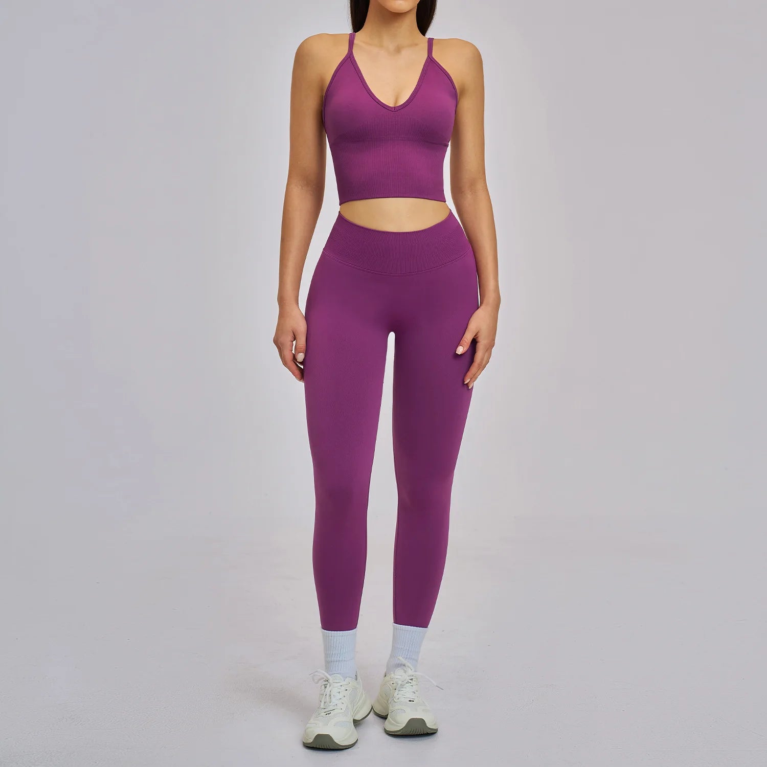 2pcs Seamless Yoga Suit Women Tracksuit Sports Bra High Waist Leggings Shorts Outfit Gym Set Fitness Workout Clothes Sportswear