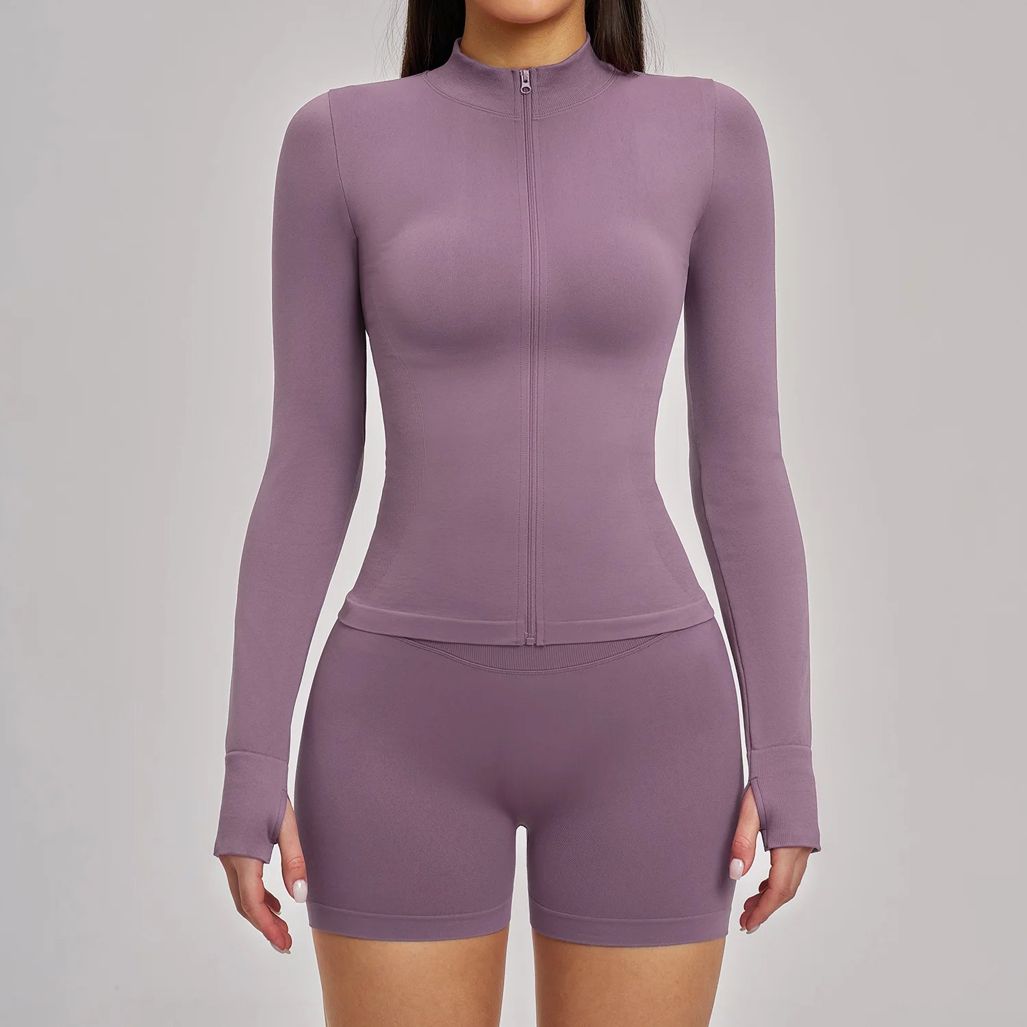 Seamless Yoga Suit 2PCS Sports Set Women Outfits Quick-Drying Gym Set Women Tracksuit Running Workout Long Sleeve Yoga Clothing