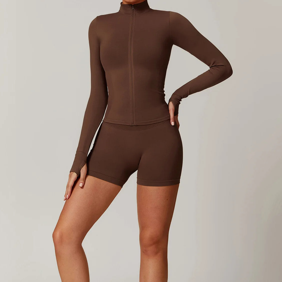Seamless Yoga Suit 2PCS Sports Set Women Outfits Quick-Drying Gym Set Women Tracksuit Running Workout Long Sleeve Yoga Clothing