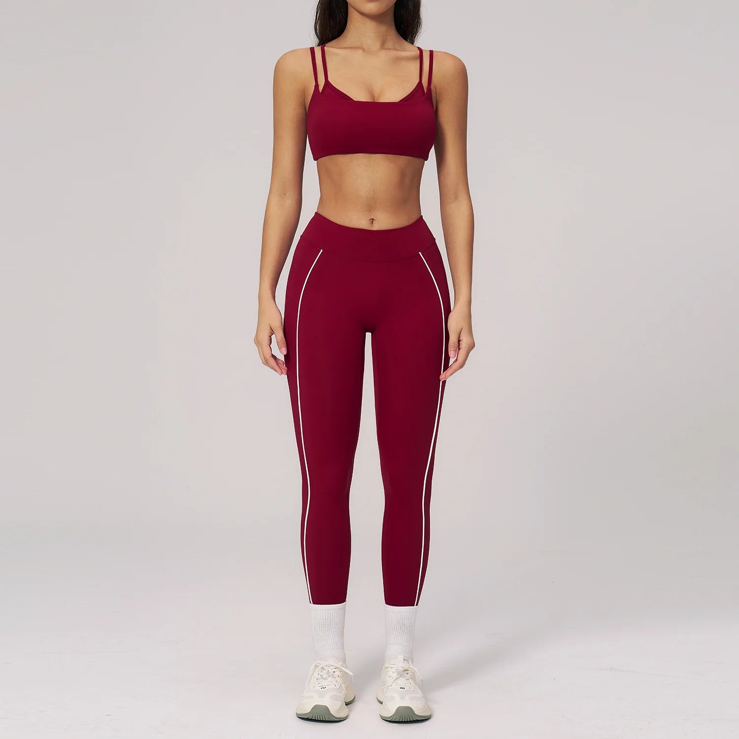 2pcs Yoga Set Women Outfits Sport Suit Gym Wear Workout Clothes Gym Tracksuit High Waist Legging Fitness Bra Set Sports Suits