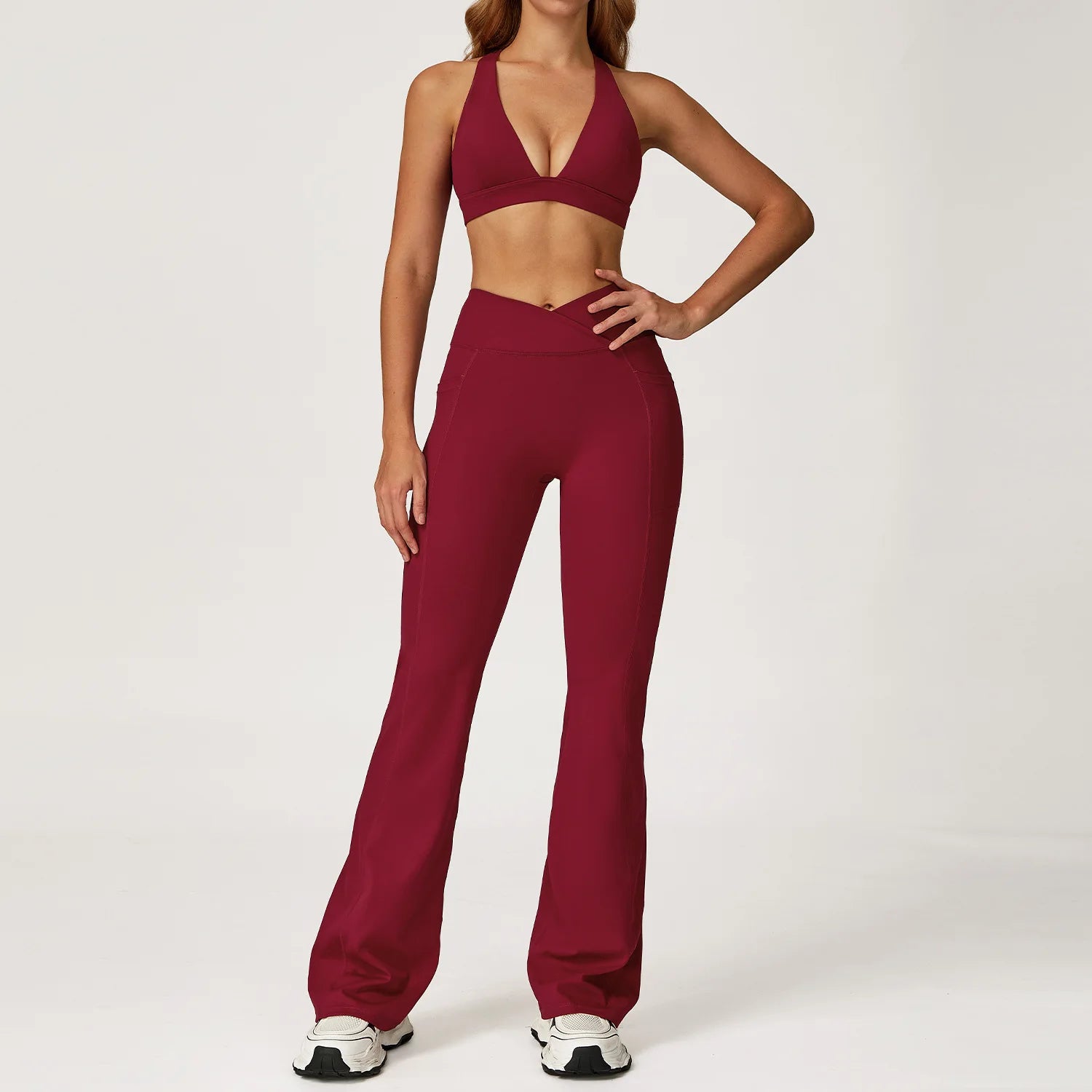 2PCS Yoga Set Gym Clothes Workout Sportswear Yoga Suits Women Tracksuits Fitness Outfits Sports Bra Gym Leggings Athletic Wear