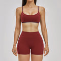 2 Pieces Yoga Set Women's Tracksuit Workout Sportswear Gym Clothing High Waist Leggings Fitness Bra Sports Suits Shorts Shorts